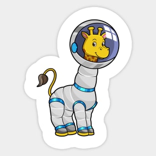 Giraffe as Astronaut in Glass sphere Sticker